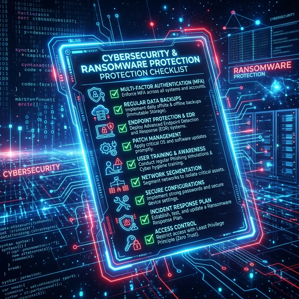 Checklist de 20 itens para proteger sua empresa contra ransomware